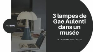 3 lampes de Gae Aulenti dans un musée